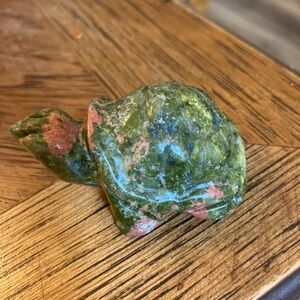 Cute unakite carved turtle